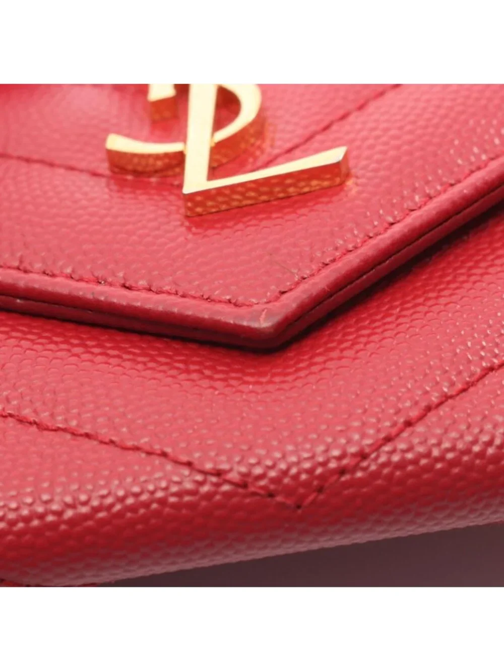 ★SOLD★ Saint Laurent Paris Card Case Monogram Red Leather Passport - Picture 8 of 9